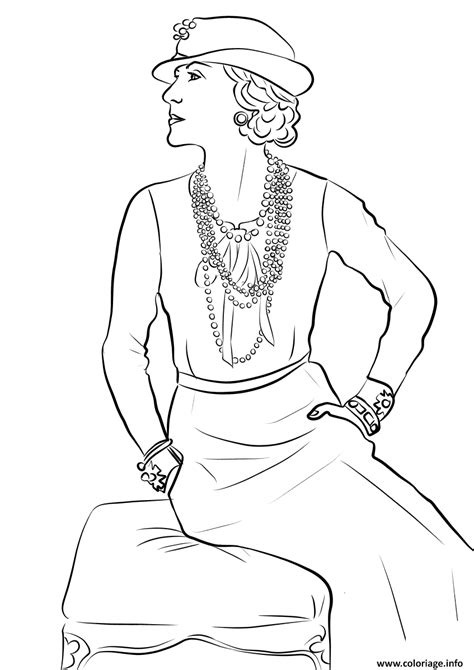 Coloriage Coco Chanel 